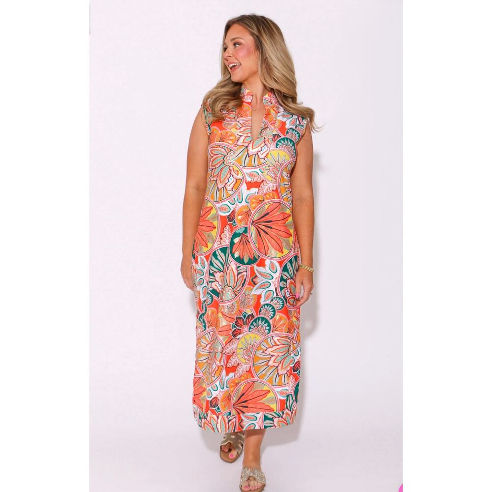 JUDE CONNALLY KRISTEN‎ MAXI DRESS IN STAINED GLASS NWT SIZE SMALL